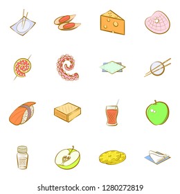 Various images set. Background for printing, design, web. Usable as icons. Colored.