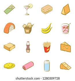 Various images set. Background for printing, design, web. Usable as icons. Colored.