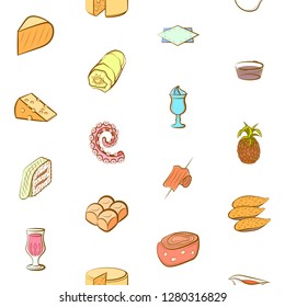 Various images set. Background for printing, design, web. Usable as icons. Seamless. Colored.
