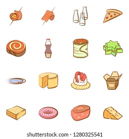 Various images set. Background for printing, design, web. Usable as icons. Colored.