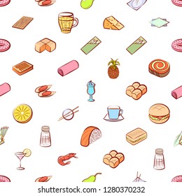 Various images set. Background for printing, design, web. Usable as icons. Seamless. Colored.
