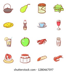 Various images set. Background for printing, design, web. Usable as icons. Colored.