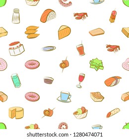 Various images set. Background for printing, design, web. Usable as icons. Seamless. Colored.