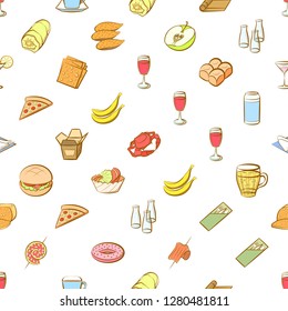 Various images set. Background for printing, design, web. Usable as icons. Seamless. Colored.