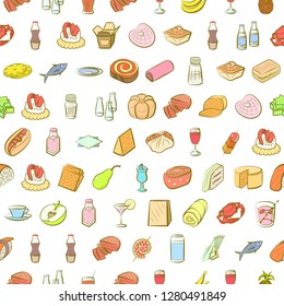 Various images set. Background for printing, design, web. Usable as icons. Seamless. Colored.