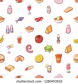Various images set. Background for printing, design, web. Usable as icons. Seamless. Colored.