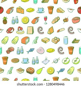 Various images set. Background for printing, design, web. Usable as icons. Seamless. Colored.