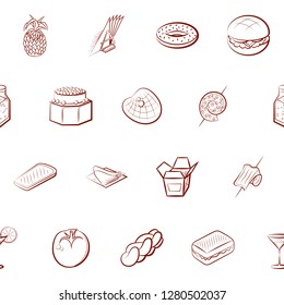 Various images set. Background for printing, design, web. Usable as icons. Seamless. Binary color.