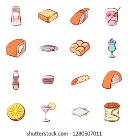 Various images set. Background for printing, design, web. Usable as icons. Colored.
