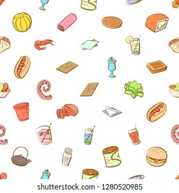 Various images set. Background for printing, design, web. Usable as icons. Seamless. Colored.