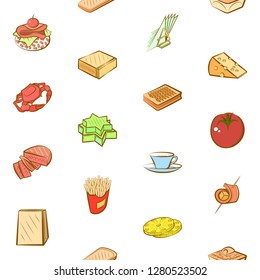 Various images set. Background for printing, design, web. Usable as icons. Seamless. Colored.
