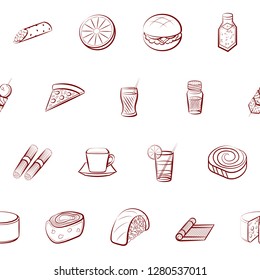 Various images set. Background for printing, design, web. Usable as icons. Seamless. Binary color.