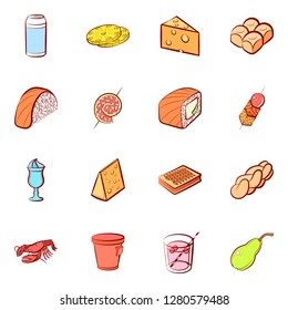 Various images set. Background for printing, design, web. Usable as icons. Colored.