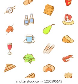 Various images set. Background for printing, design, web. Usable as icons. Seamless. Colored.