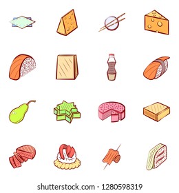 Various images set. Background for printing, design, web. Usable as icons. Colored.
