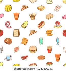Various images set. Background for printing, design, web. Usable as icons. Seamless. Colored.