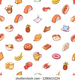 Various images set. Background for printing, design, web. Usable as icons. Seamless. Colored.