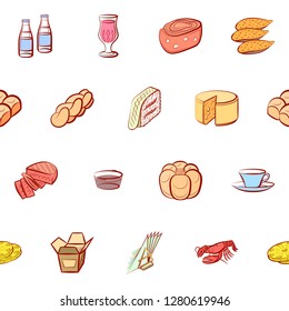 Various images set. Background for printing, design, web. Usable as icons. Seamless. Colored.