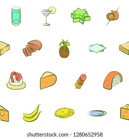 Various images set. Background for printing, design, web. Usable as icons. Seamless. Colored.