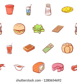 Various images set. Background for printing, design, web. Usable as icons. Seamless. Colored.
