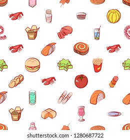 Various images set. Background for printing, design, web. Usable as icons. Seamless. Colored.