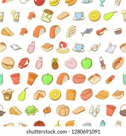 Various images set. Background for printing, design, web. Usable as icons. Seamless. Colored.