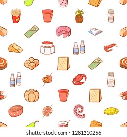 Various images set. Background for printing, design, web. Usable as icons. Seamless. Colored.