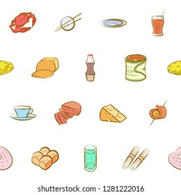 Various images set. Background for printing, design, web. Usable as icons. Seamless. Colored.