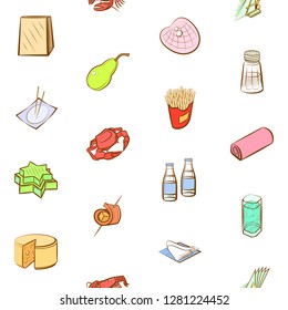 Various images set. Background for printing, design, web. Usable as icons. Seamless. Colored.