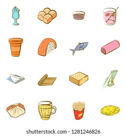 Various images set. Background for printing, design, web. Usable as icons. Colored.