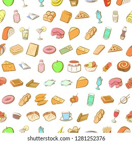 Various images set. Background for printing, design, web. Usable as icons. Seamless. Colored.