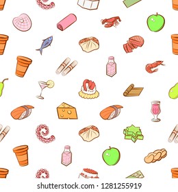 Various images set. Background for printing, design, web. Usable as icons. Seamless. Colored.