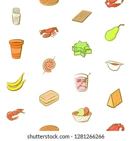 Various images set. Background for printing, design, web. Usable as icons. Seamless. Colored.