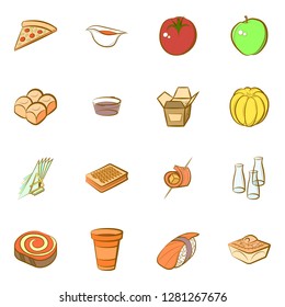 Various images set. Background for printing, design, web. Usable as icons. Colored.