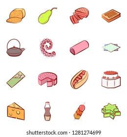 Various images set. Background for printing, design, web. Usable as icons. Colored.