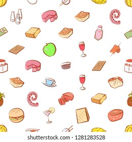 Various images set. Background for printing, design, web. Usable as icons. Seamless. Colored.