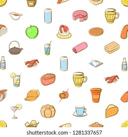 Various images set. Background for printing, design, web. Usable as icons. Seamless. Colored.