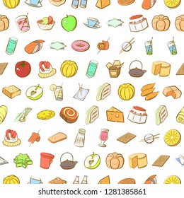 Various images set. Background for printing, design, web. Usable as icons. Seamless. Colored.