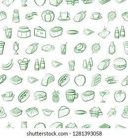 Various images set. Background for printing, design, web. Usable as icons. Seamless. Binary color.
