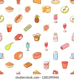 Various images set. Background for printing, design, web. Usable as icons. Seamless. Colored.