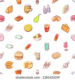 Various images set. Background for printing, design, web. Usable as icons. Seamless. Colored.