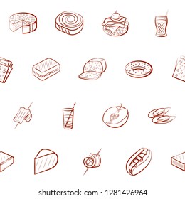 Various images set. Background for printing, design, web. Usable as icons. Seamless. Binary color.