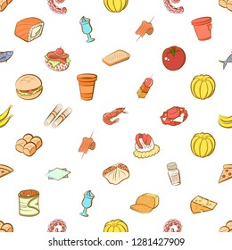 Various images set. Background for printing, design, web. Usable as icons. Seamless. Colored.