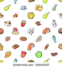 Various images set. Background for printing, design, web. Usable as icons. Seamless. Colored.
