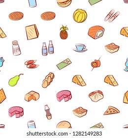Various images set. Background for printing, design, web. Usable as icons. Seamless. Colored.