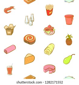 Various images set. Background for printing, design, web. Usable as icons. Seamless. Colored.