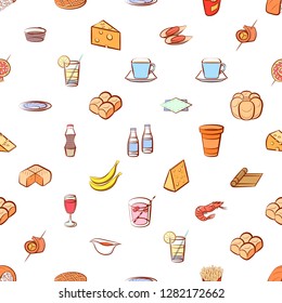 Various images set. Background for printing, design, web. Usable as icons. Seamless. Colored.