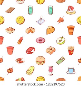Various images set. Background for printing, design, web. Usable as icons. Seamless. Colored.