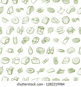 Various images set. Background for printing, design, web. Usable as icons. Seamless. Binary color.