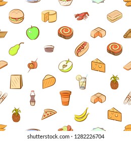 Various images set. Background for printing, design, web. Usable as icons. Seamless. Colored.